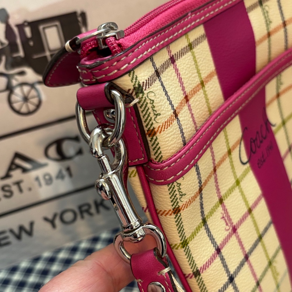 Coach Heritage tattersall swing pack Crossbody Bag - Picture 3 of 11
